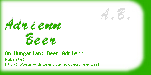 adrienn beer business card